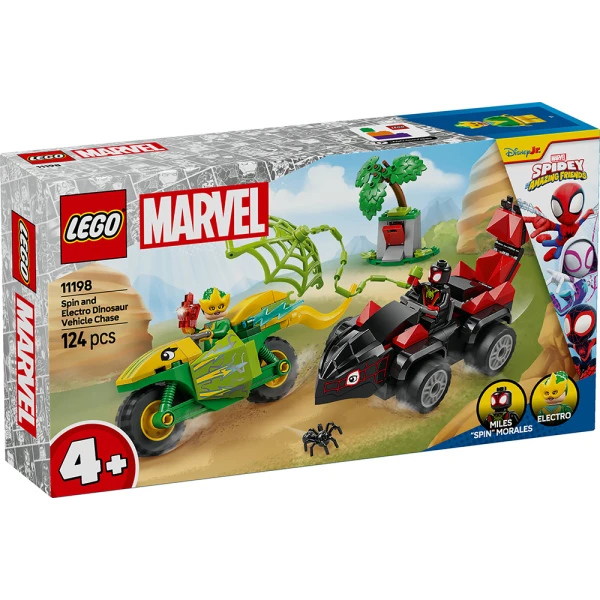 LEGO® MARVEL SPIDEY AND HIS AMAZING FRIENDS SPIN AND ELECTRO DINOSAUR VEHICLE CHASE
