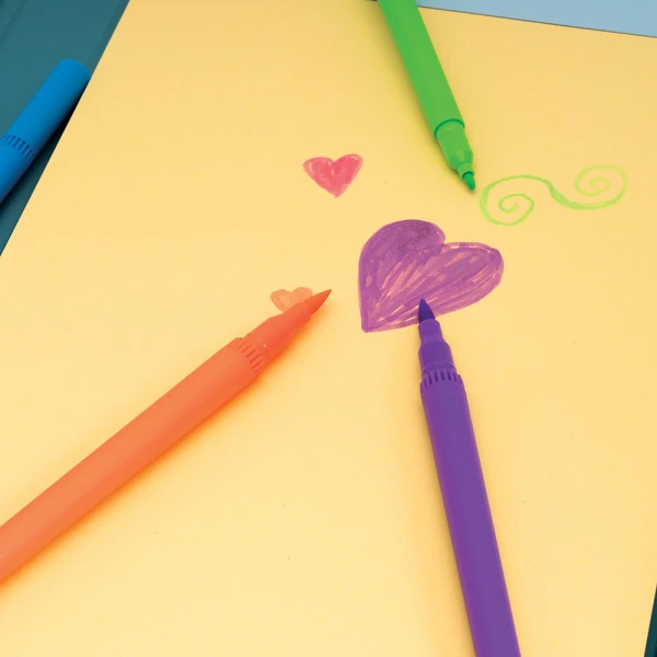 HAPPIHOBBI ART JOURNAL NEON MARKERS FOR AGES 9+