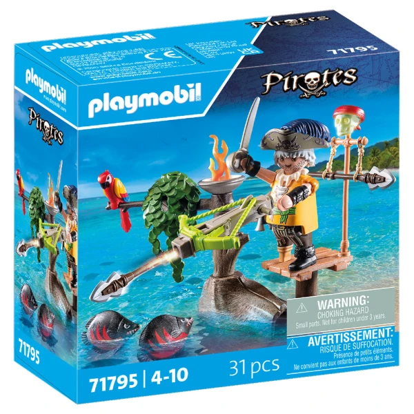 PLAYMOBIL PIRATES ΠΕΙΡΑΤΗΣ ΜΕ ΒΑΛΛΙΣΤΡΑ