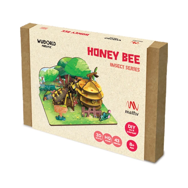 WUDORLD ARTISTIC INSECT SERIES ΞΥΛΙΝΗ ΚΑΤΑΣΚΕΥΗ HONEY BEE