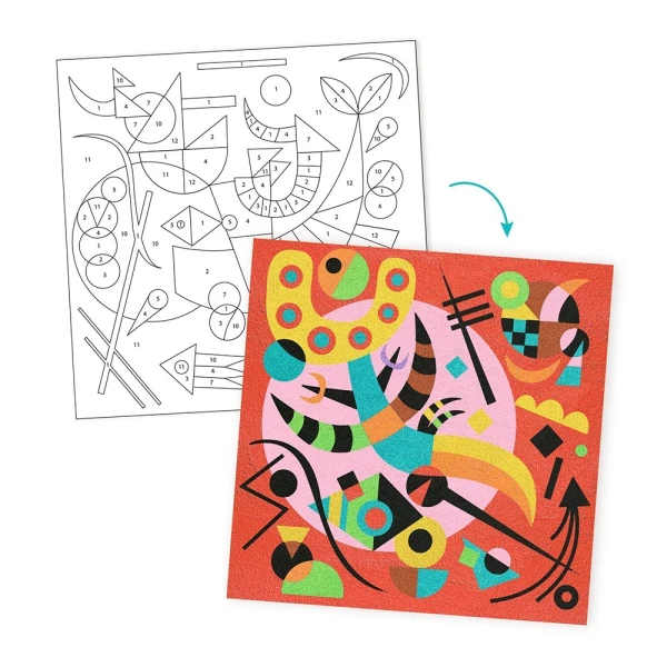 DJECO INSPIRED BY VASSILY KANDINSKY - PAINTING WITH SAND ABSTRACT ART