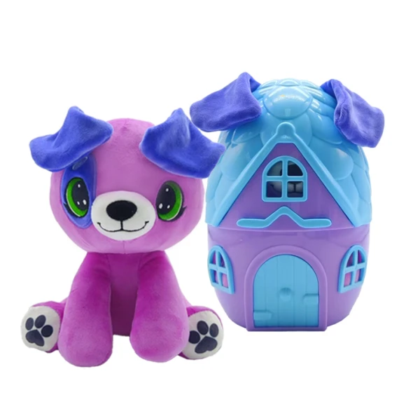 PUP A DORABLES PLUSH ANIMALS WITH HOUSE - SEVERAL DESIGNS