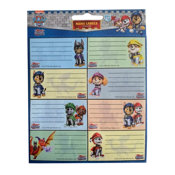 ΑΥΤΟΚΟΛΛΗΤΕΣ ΕΤΙΚΕΤΕΣ 2 τεμ. PAW PATROL