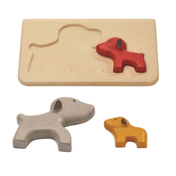 PLAN TOYS WOODEN PUZZLE WITH DOG