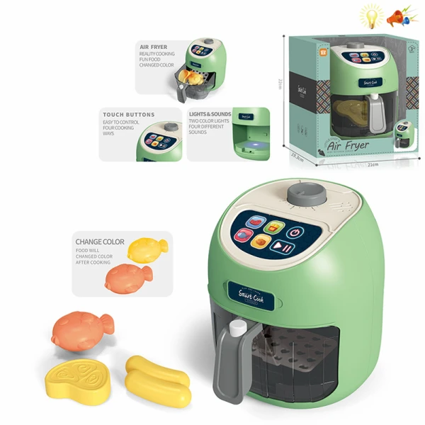 MINT GREEN AIR FRYER WITH TOUCH FUNCTIONS LIGHTS & SOUNDS