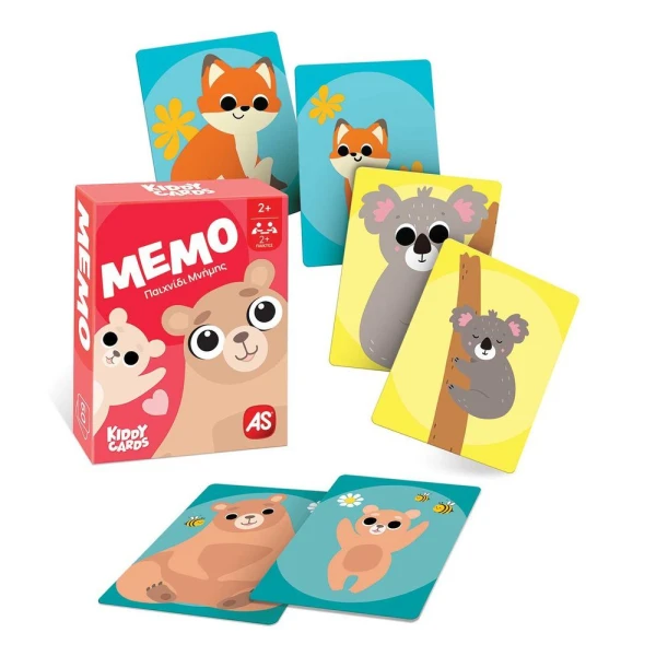 AS GAMES CARD GAMES KIDDY CARDS MEMO - SNAP - TSOUKOU - MAVROS GATOS FOR 2+ PLAYERS