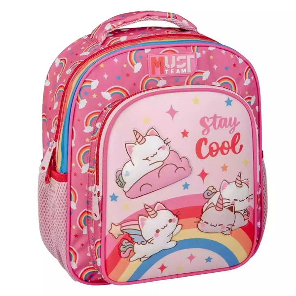 MUST TEAM PRESCHOOL BACKPACK 27X10X31 cm WITH 2 COMPARTMENTS - STAY COOL