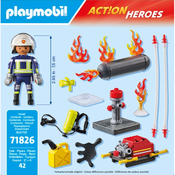 PLAYMOBIL ACTION HEROES ΠΥΡΟΣΒΕΣΤΗΣ ΜΕ ΑΝΤΛΙΑ ΝΕΡΟΥ