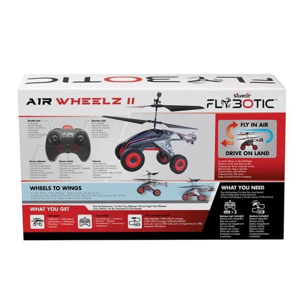 SILVERLIT FLYBOTIC REMOTE CONTROL HELICOPTER AIR WHEELZ II 