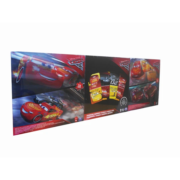 ΣΕΤ CARS 3 ΕΠΙΤΡΑΠΕΖΙA ΓΚΡΙΝΙΑΡΗΣ-PUZZLE-DOMINO