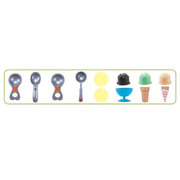 CASE WITH WHEELS ICE CREAM SHOP CAR WITH BELTS FOR THE BACK