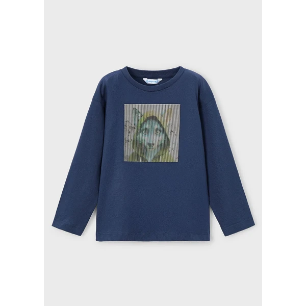 MAYORAL  LONG-SLEEVE T-SHIRT INTERACTIVE BLUE 