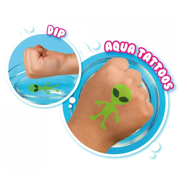 DOODLE N DIP AQUA TATTOOS