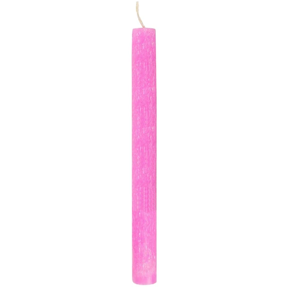 UNIKER AROMATIC SCRAPED ROUND CANDLE 2.8X29 cm LIGHT PINK
