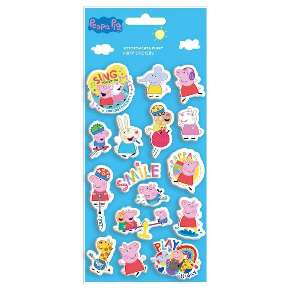 PUFFY STICKERS 10X22 cm PEPPA PIG