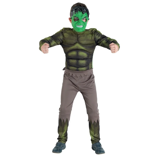 CARNIVAL COSTUME GREEN MONSTER + MASK