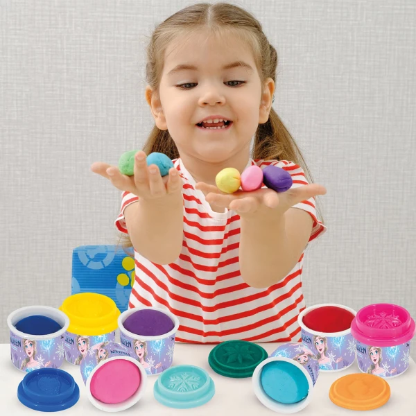 AS DOUGH DISNEY FROZEN POLYBAG WITH 10 POTS AND MOLD CUPS 280gr FOR AGES 3+