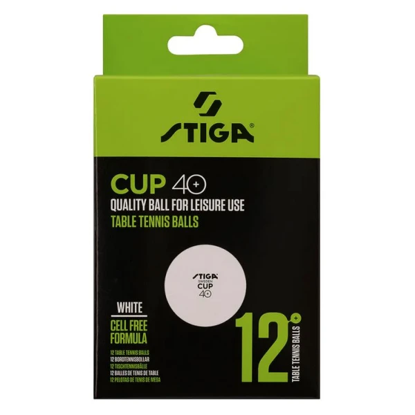 STIGA ΜΠΑΛΕΣ ΠΙΝΓΚ-ΠΟΝΓΚ CUP ABS 12-pack WHITE