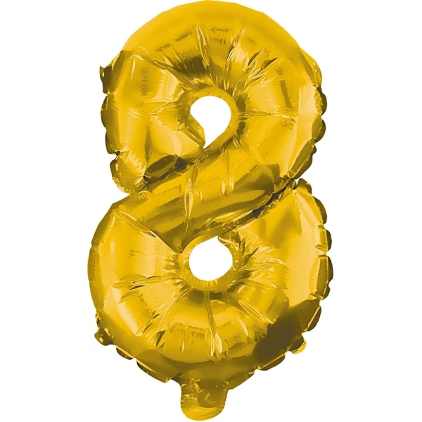 BALLOON GOLD FOIL 10 cm No 8