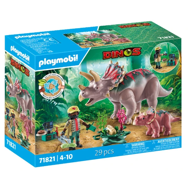 PLAYMOBIL DINOS ΤΡΙΚΕΡΑΤΟΠΕΣ ΚΑΙ ΕΞΕΡΕΥΝΗΤΗΣ