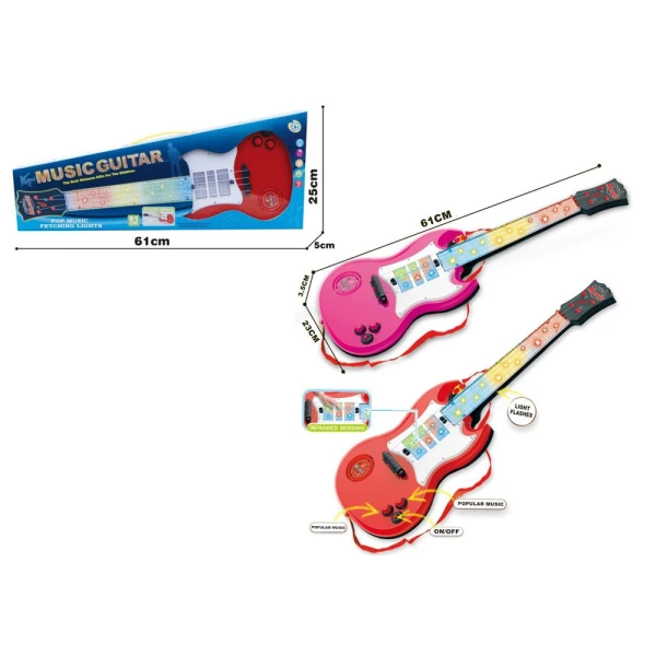 ELECTRIC GUITAR WITH MUSIC AND LIGHT