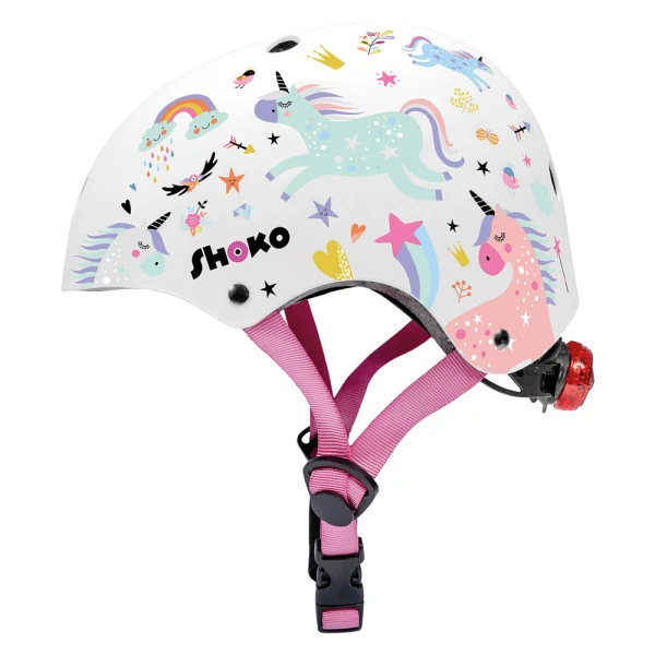 SHOKO PROTECTIVE HELMET WITH LIGHT - UNICORN SPARKLE