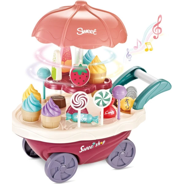 ICE CREAM STROLLER WITH LIGHTS & SOUNDS