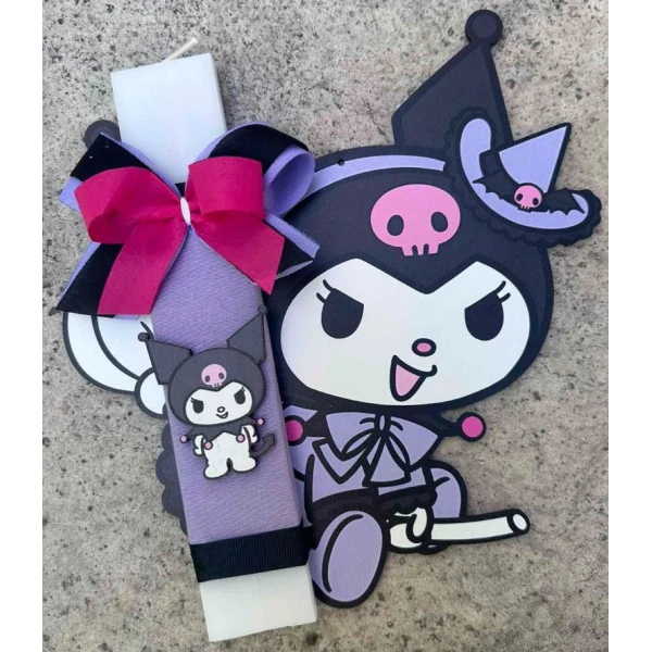 HANDMADE EASTER CANDLE GOTH KITTY