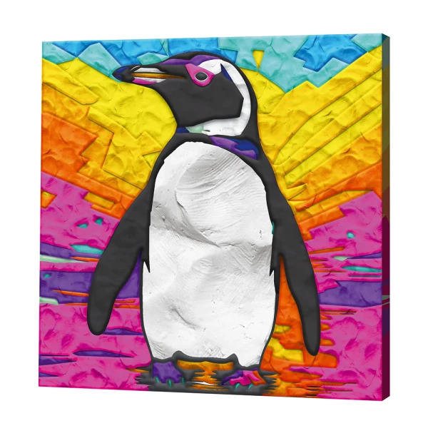SPLAT PLANET CLAY PAINTING KIT ON CANVAS 30X30 cm PENGUIN