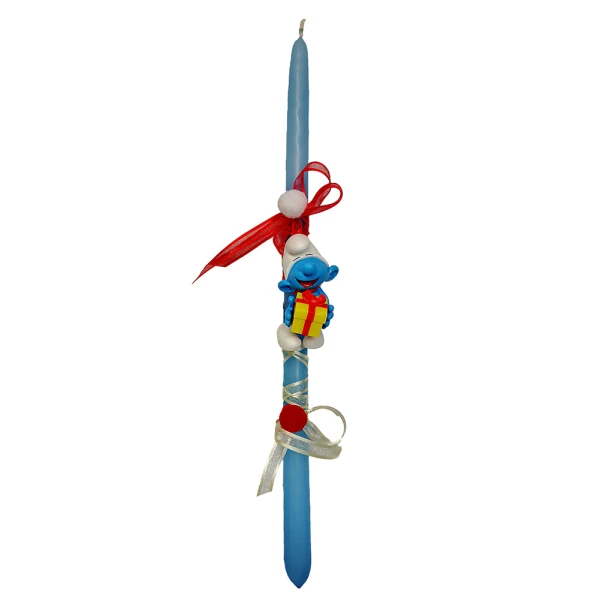 EASTER CANDLE - SMURFS FUNNY FIGURE 8 cm.