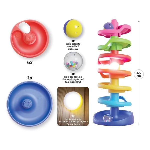 QUERCETTI SPIRAL TOWER 46 cm BRIGHTBALL 10 pcs