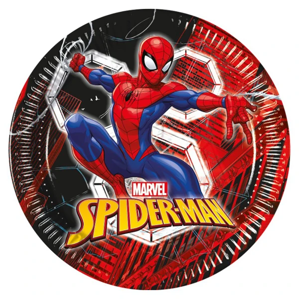 ΠΙΑΤΑ ΧΑΡΤΙΝΑ FSC ΜΕΓΑΛΑ 23 εκ. 8 τεμ. SPIDERMAN WORLD OF WEB