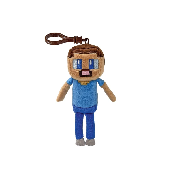 TY BEANIE BABIES PLUSH CLIP MINECRAFT STEVE 8.5 cm