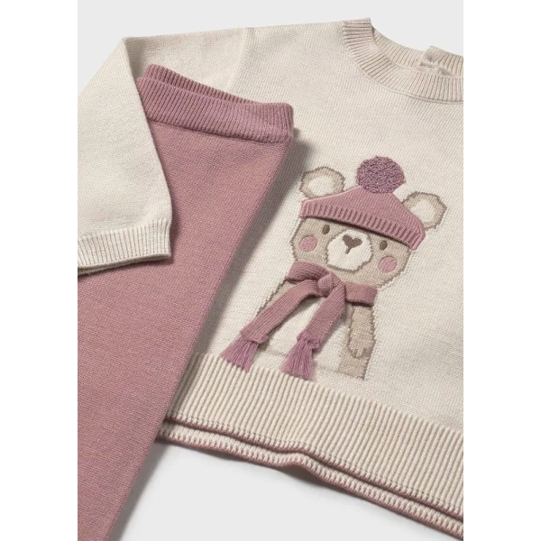 MAYORAL SET TROUSERS LONG KNITTED ORCHID 