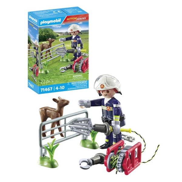 PLAYMOBIL CITY ACTION FIREFIGHTING MISSION ANIMAL RESCUE