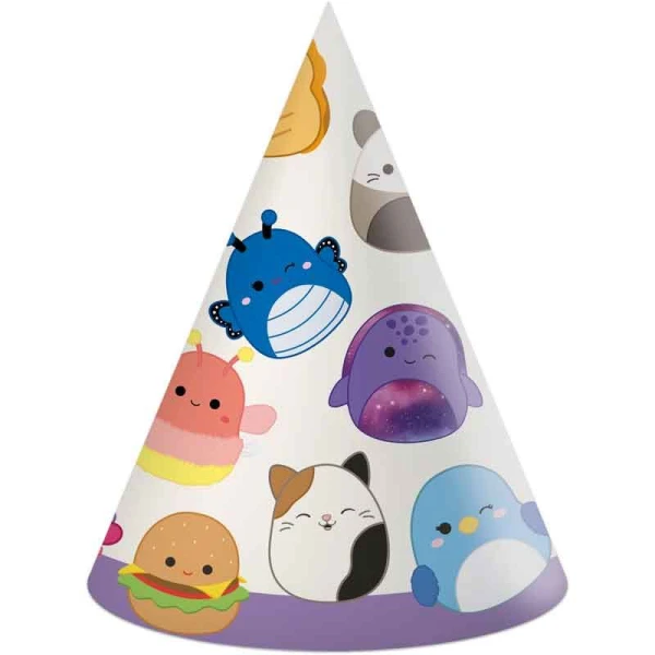 PAPER HATS 6 pcs SQUISHMALLOWS