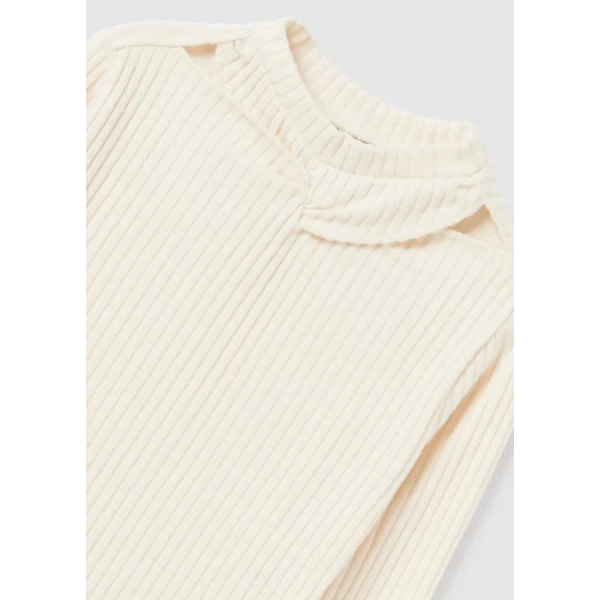 MAYORAL BLOUSE LONG SLEEVES CUT OUT BEIGE LIGHT