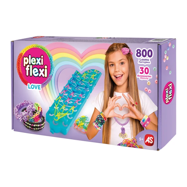 PLEXI-FLEXI LOVE ΑΡΓΑΛΕΙΟΣ ΜΕ 800 ΛΑΣΤΙΧΑΚΙΑ & 30 ΑΞΕΣΟΥΑΡ ΓΙΑ ΗΛΙΚΙΕΣ 5+ ΧΡΟΝΩΝ