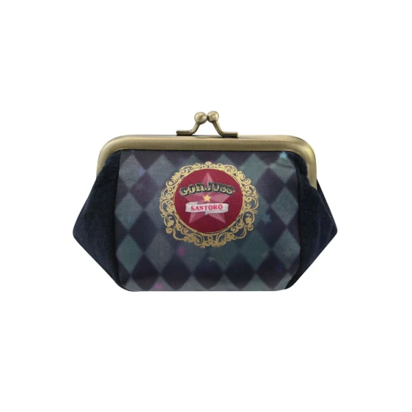 GORJUSS SANTORO CIRCUS PUFFY CLASP PURSE HARLEQUIN