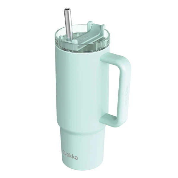 QUOKKA STAINLESS STEEL THERMAL RAMBLER ΚΟΥΠΑ ΜΕ ΚΑΛΑΜΑΚΙ 950ml - TURQUOISE
