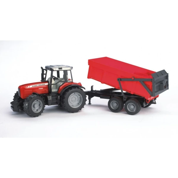 BRUDER ΤΡΑΚΤΕΡ MASSEY FERGUSON 7480 ΜΕ ΚΑΡΟΤΣΑ