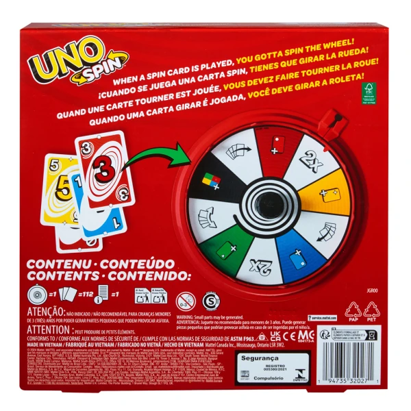 FAMILY TABLE GAME UNO SPIN