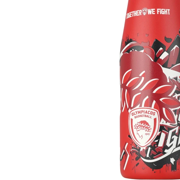 ESTIA HOME ART THERMAL TRAVEL FLASK 500ml - OLYMPIACOS TOGETHER WE FIGHT