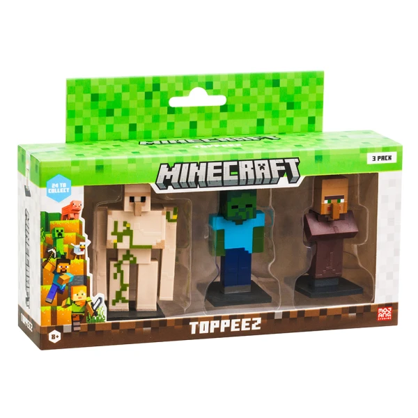 MINECRAFT ΣΕΤ 3 ΦΙΓΟΥΡΕΣ 3D TOPPEEZ 6 εκ. - ΔΙΑΦΟΡΑ ΣΧΕΔΙΑ