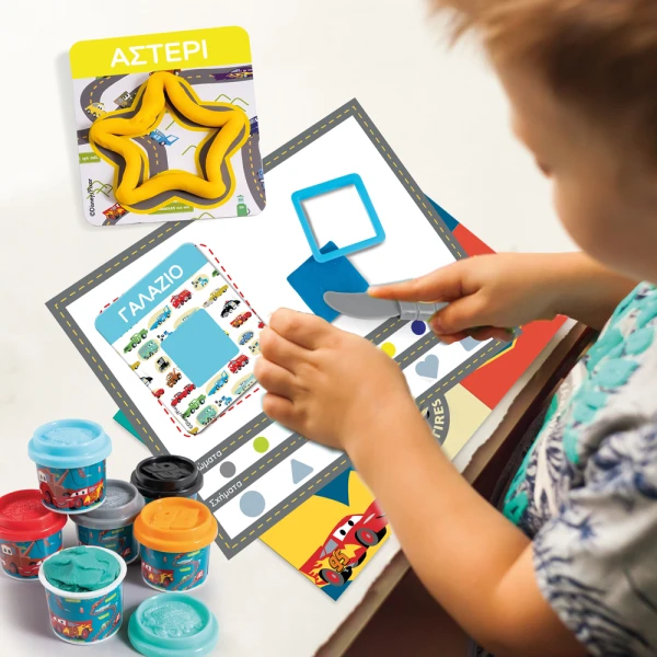 AS DOUGH LEARNING SHAPES AND COLORS SET 8 POTS WITH 3D CAPS 224GR FOR AGES 3+