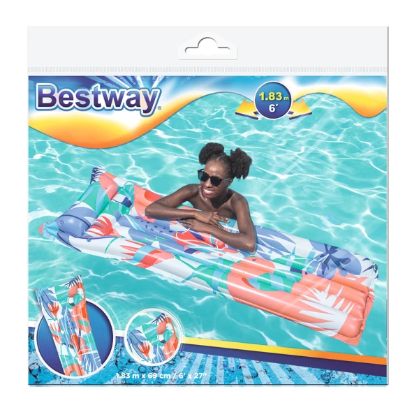 BESTWAY ΦΟΥΣΚΩΤΟ ΣΤΡΩΜΑ FASHION 183X69 εκ. ΦΛΑΜΙΝΓΚΟ