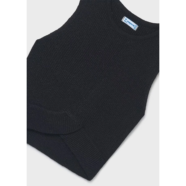 MAYORAL KNITTED TOP PERFORATED BLACK 