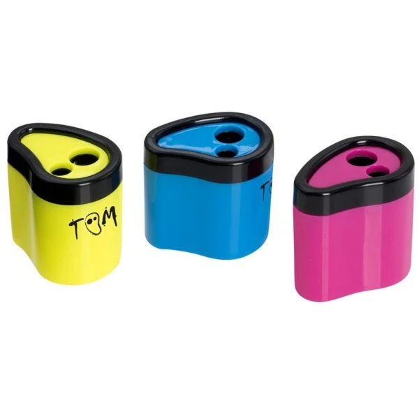 DOUBLE SHARPENER TOM - 3 COLOURS