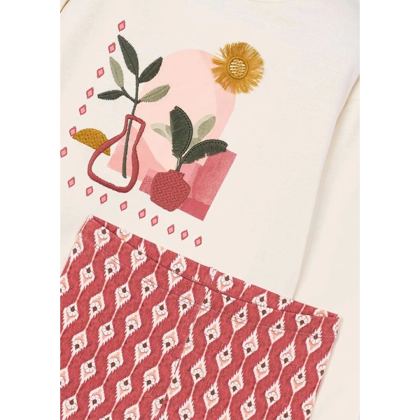 MAYORAL SET LEGGINGS PRINTED RED 
