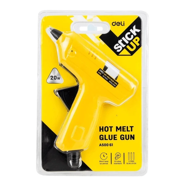 DELI STICK UP ELECTRIC GLUE GUN 7mm & 3 REFILL